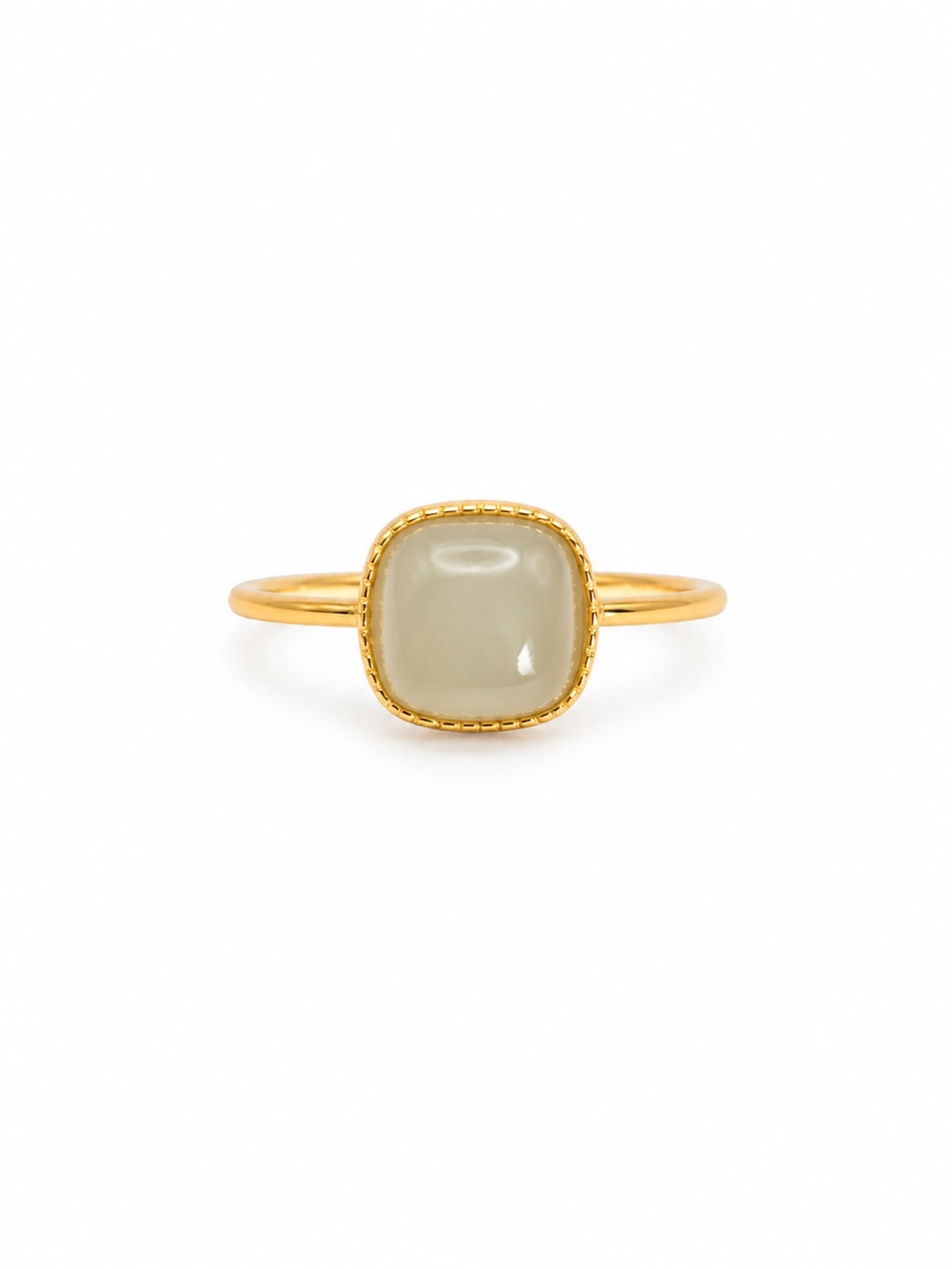 Jade Cushion Ring (S925) R96